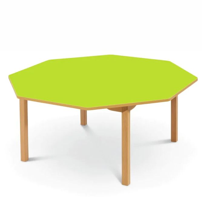 8-Eck Tisch 120 cm laminiert, 5 Farben, 4 Höhen